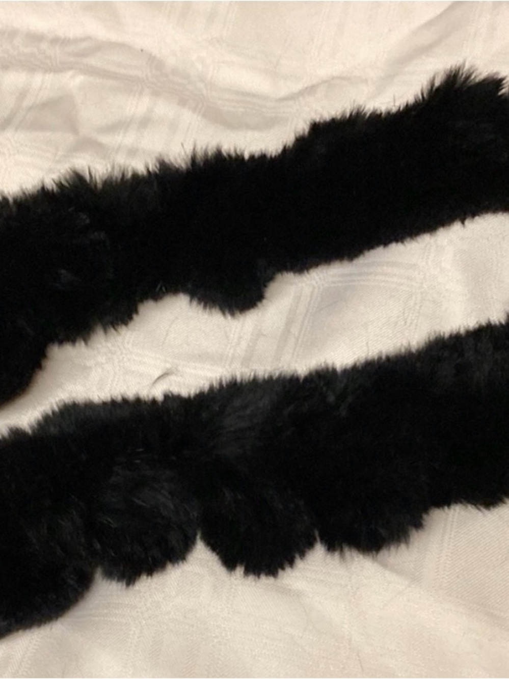 Rabbit Fur Braided Scarf EUC